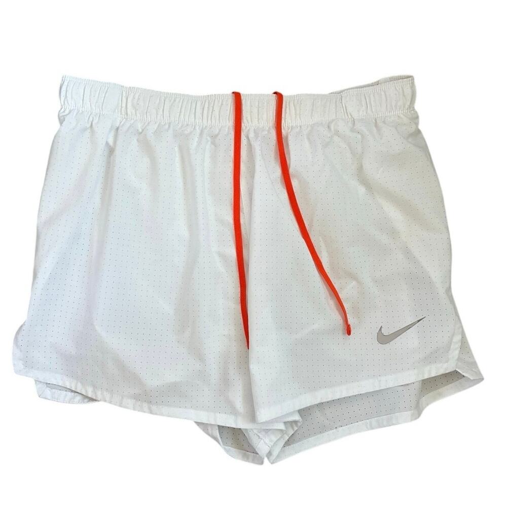 Nike Dri-Fit White Running Shorts Large